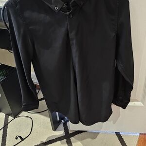 Cactus Boys Black Button-Down Shirt